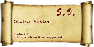 Stolcz Viktor névjegykártya